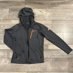 Grey Eddie Bauer First Ascent Men’s size small zip-up hoodie jacket